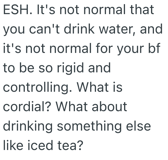 Screenshot 2025 07 08 at 3.31.20 PM Woman Claims She Cant Drink Water Without Mixing It With Fruit Juice, But Her Boyfriend Refuses To Kiss Her Because He Claims The Juice Makes Her Breath Smell Bad